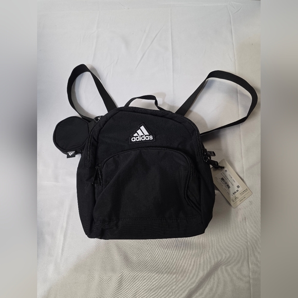 Adidas Must Have Mini Backpack Unisex Black And White New - Picture 10 of 11